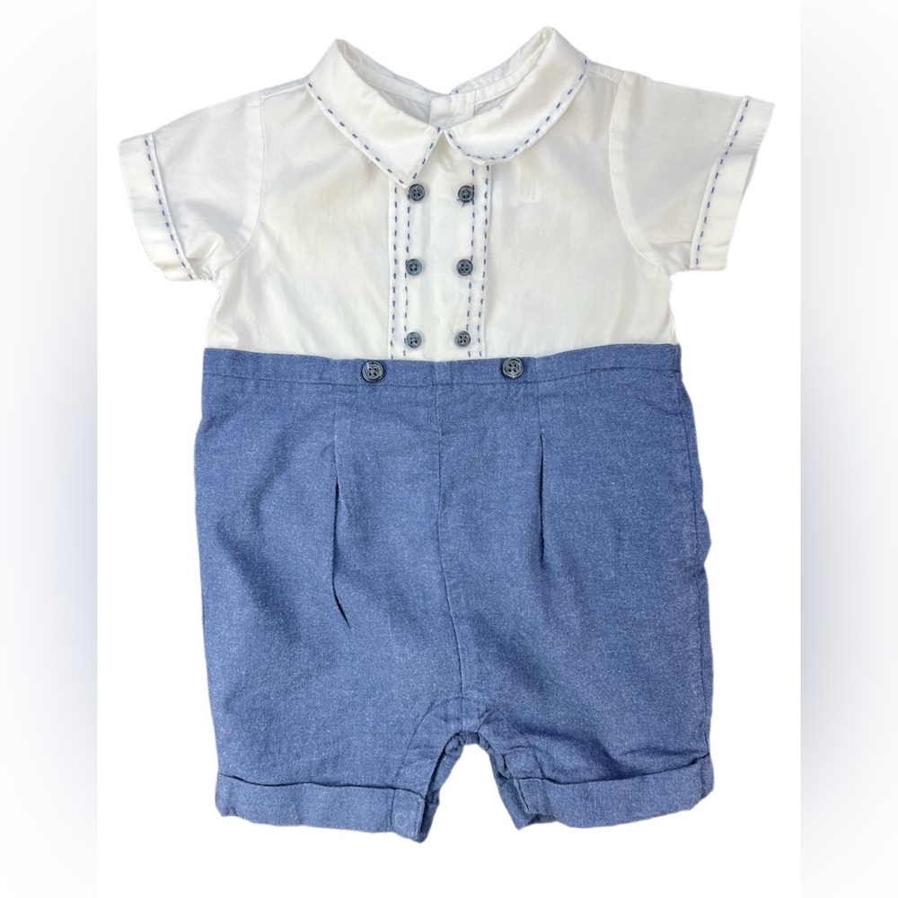JANIE and JACK Collared One Piece - 0-3M